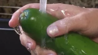 A Desperate Housewife Uses Cucumber and Carrot as a Substitute for a Big Hard Cock