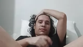 Jerking off in the bedroom