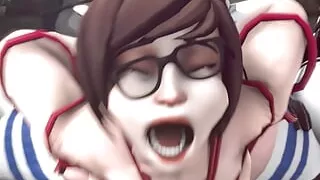 Chubby Beauty Gets Fucked in the Ass and Mouth