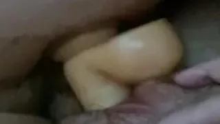 Noisy Pussy Turns Sloppy with Double Vaginal Penetration