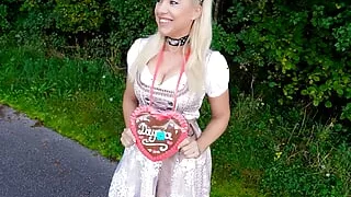 The most perverted OKTOBERFEST WHORE Bavaria's AO 3LOCH fucked! XXL FACIAL + PISS