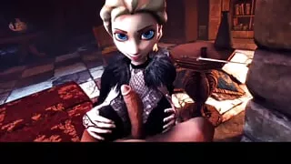 Frozen Elsa has fun with her brother-in-law - Hentai 3D