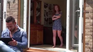 Ella Huges, redhead teen pornstar & Jake J, her big cock