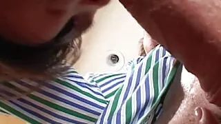 Slim Brunette Gives Deep Throat to a Guy Before Receiving Big Cock in Tight Pussy