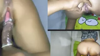 Fucking with the neighbor's wife when her husband goes to work the pussy is still narrow and muddy