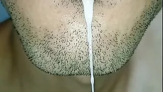 Cum in my mouth, play with your cum, and swallow it, close-up, naughty gay, tongue, sloopy