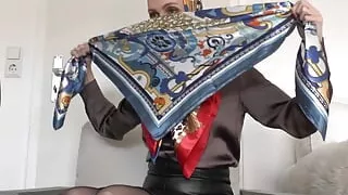 Headscarf and Cloth Mask Fitting - You're on Jerk-off Duty Today!