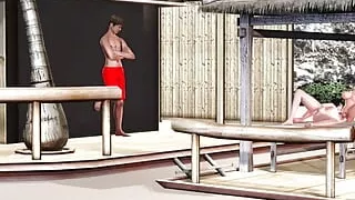 Max's Life Cap 27 - Threesome on the Beach with My Friend and a Blonde with Big Tits