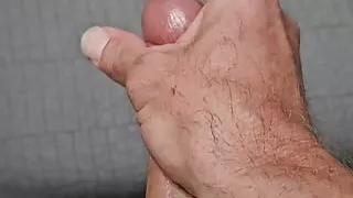 Male Solo Masturbation Amateur Homemade Slow Motion Cumshot Lube Big Cock