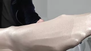 Sweaty Pantyhose Feet with Boot Scent