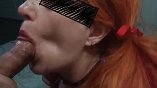 Goth girl with pigtails gives amazing blowjob then rides big cock and bends over for a creampie