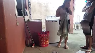 My wife left and the maid couldn't resist my erect dick