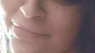 Submissive BBW Redhead edging for Dom