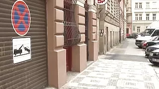 Blonde slut takes a huge black dick in her ass