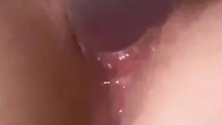 Japanese girl stretch her pussy and ass with XXL dildo and double penetration