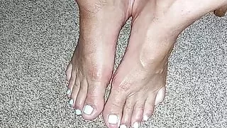 Showing off my cute man-pedi