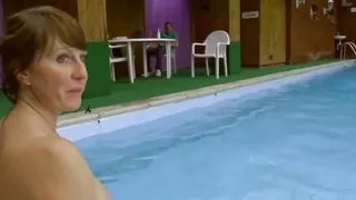 Shelly, Alan and Lucy pool fun at real couples