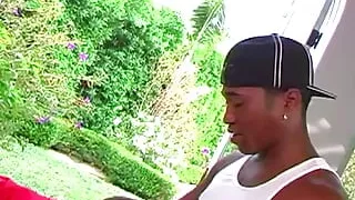 Blonde Asian Prepares Her Ass with a Dildo Before Getting Fucked by a Black Guy