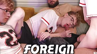 The Couch - Noah Gets Comfortable On The Couch... Feet on Cyrus' Dick and Mouth on Heath's!