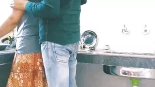 Desi hot  step sister Fuck and licking by step brother in law in kitchen
