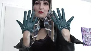 POV: Intense Petrol Leather Gloves Sniffing, Cumming on Gloves and Licking Clean