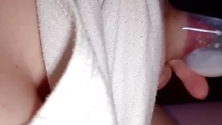 Young MILF Extracts Milk From Tits