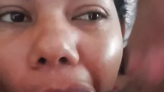 Blowjob with Milk by Hot Latina