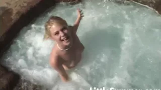 Sexy Bikini Fingering Pussy In Pool With Little Summer