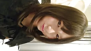 A cross-dressing boy masturbates in a leotard