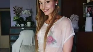 Horny webcam girl cums on stream