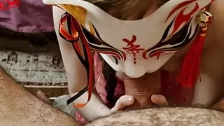 Angelina in pink sucks and gets fucked hard by a big white cock