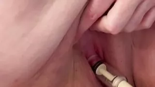 Pregnant MILF Using Nipple Suckers on Clit too ????