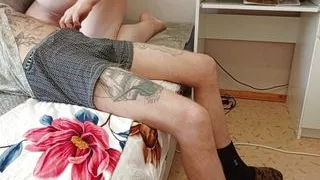 from stepmom blowjob and dick masturbation to cumshot