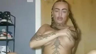 Slutty Teen Goth Fingers Herself Hard