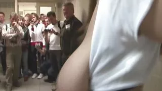 Wonderful busty babe gets fucked outdoor