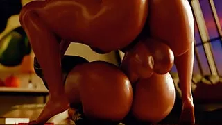 two shemale transjender having sex 3d animation game play