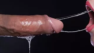 Detailed Close up Messy Sloppy Deepthroat and Cum in Mouth