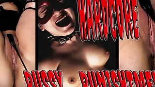 Sadistic pussy whipping with a riding crop - naughty masochist