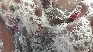 Thirsty Girl Having Solo Shower