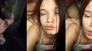 Fucked an 18 year old beauty behind the garages and then on the bed