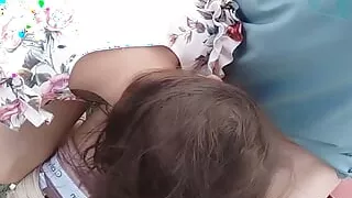 Dickflash a stranger comes and sucks on a bench