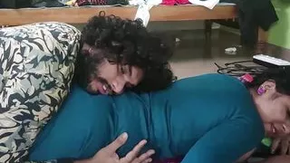 Vaishnavy and Sharun Raj modern dress ass kiss romance, Indian couple hot Ass kiss romance, Mallu couple ass kiss