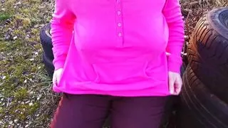 Happy Titslapping in the woods and parking lot