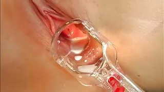 EURO Solo Masturbation - All Natural Babe Blonde Sexy Bitch you wana fuck, milk squirt, speculum with JO   2