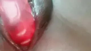 Double Ended Dildo Deep in My Sloppy Wet Ebony BBW Pussy