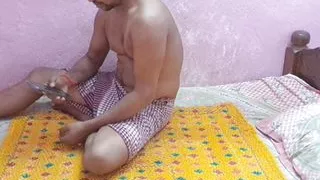 Indian signal boy mobile opening in bed very relaxing