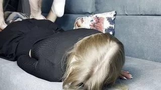 I caught my stepsister watching porn and jerking off and fucked her!