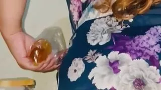 Eating bread with pineapple jam from my ass