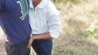 Indian Desi College girlfriend fuck outdoor in jungal, college lover couple (Hindi audio)