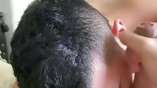 Hetero sucks the big cock of a young gay twink and then fucks him hard bareback and cums in his mouth Hetero swallows cumshot of a young gay man